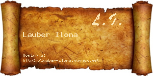 Lauber Ilona névjegykártya
